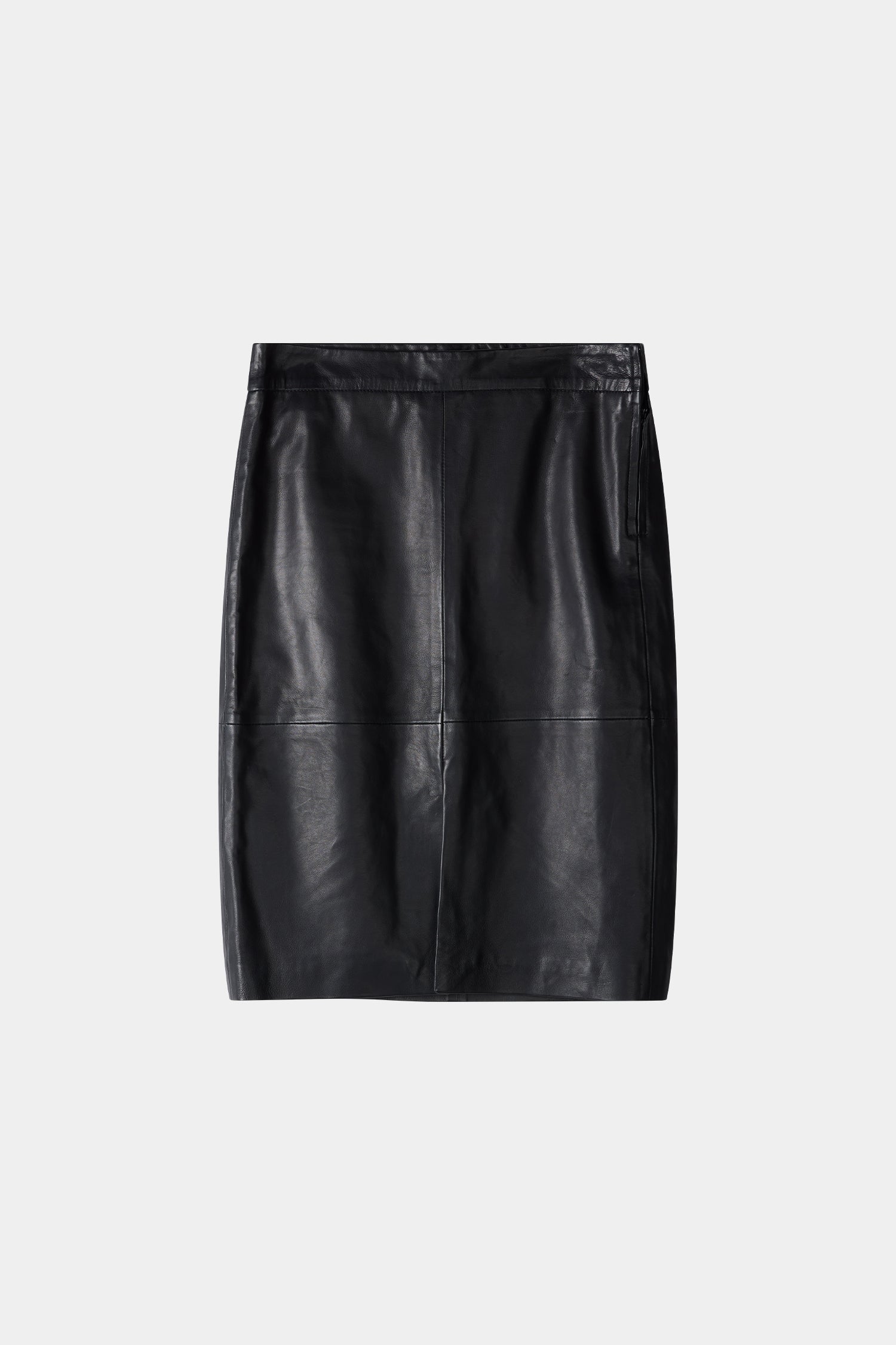 VIANA LEATHER SKIRT - BLACK