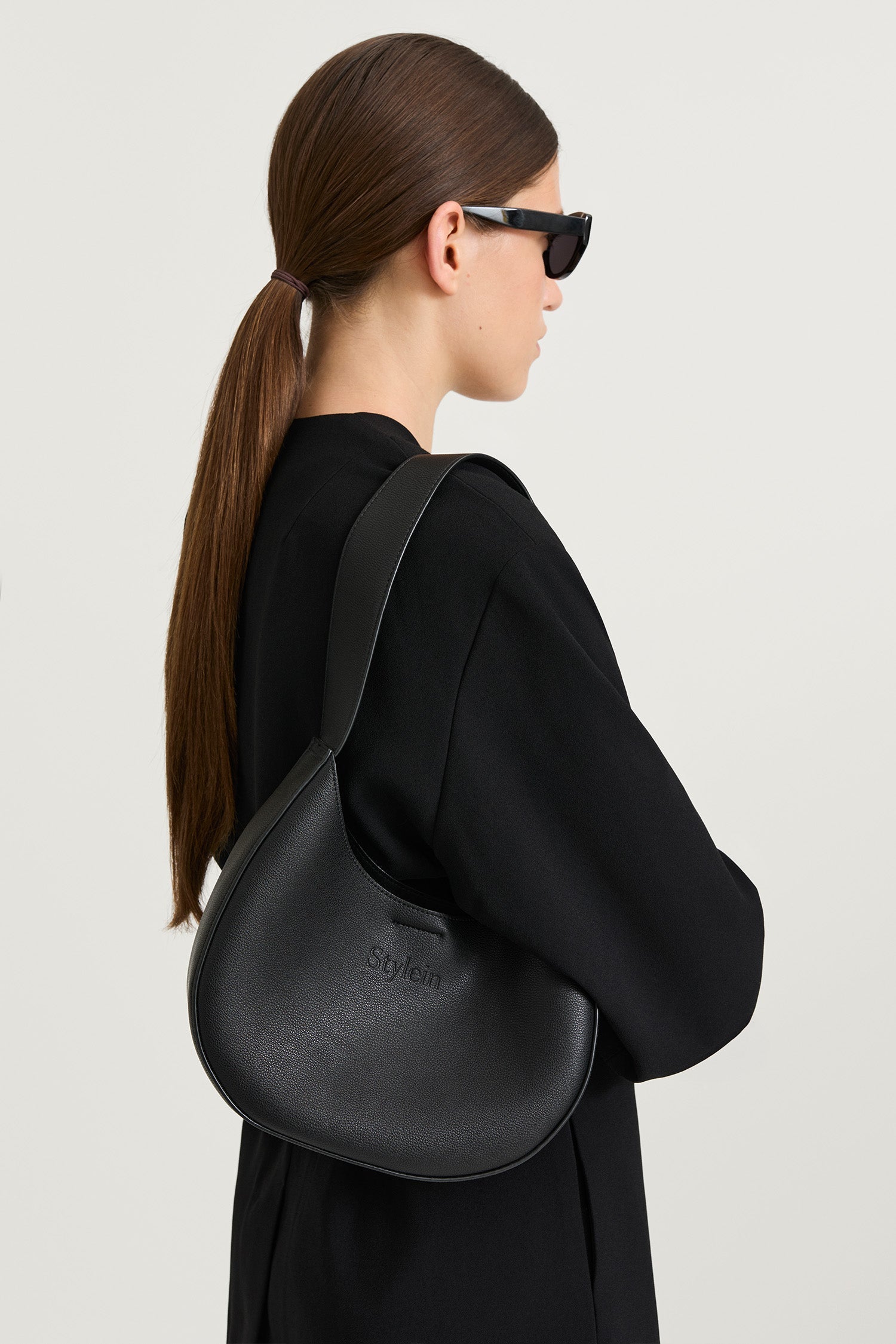 MINI SHOULDER BAG - YARDLY BLACK STRUCTURED
